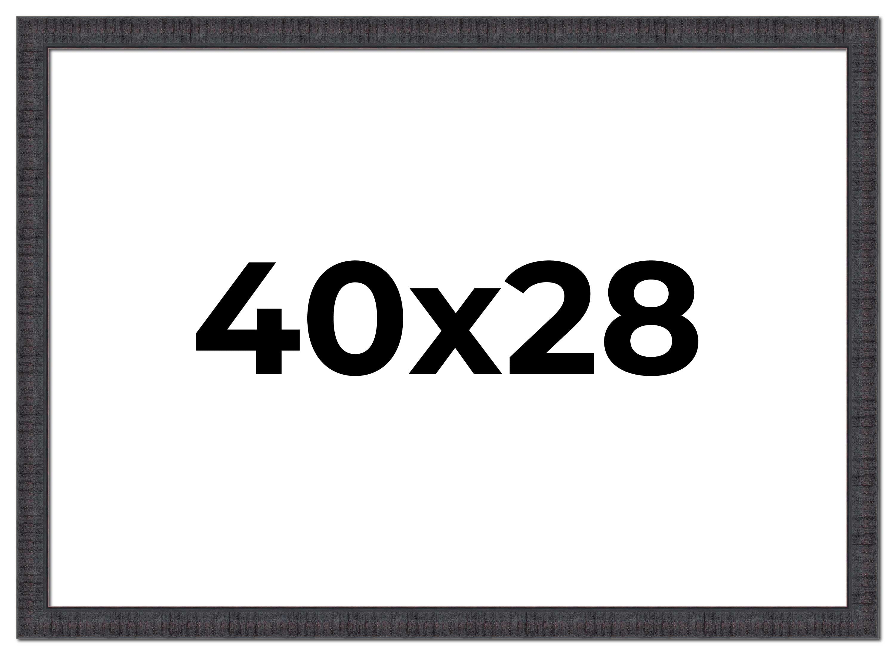 40x28 Bronze Brown Real Wood Picture Frame Width 1.25 inches | Interior Frame Depth 0.75 inches |