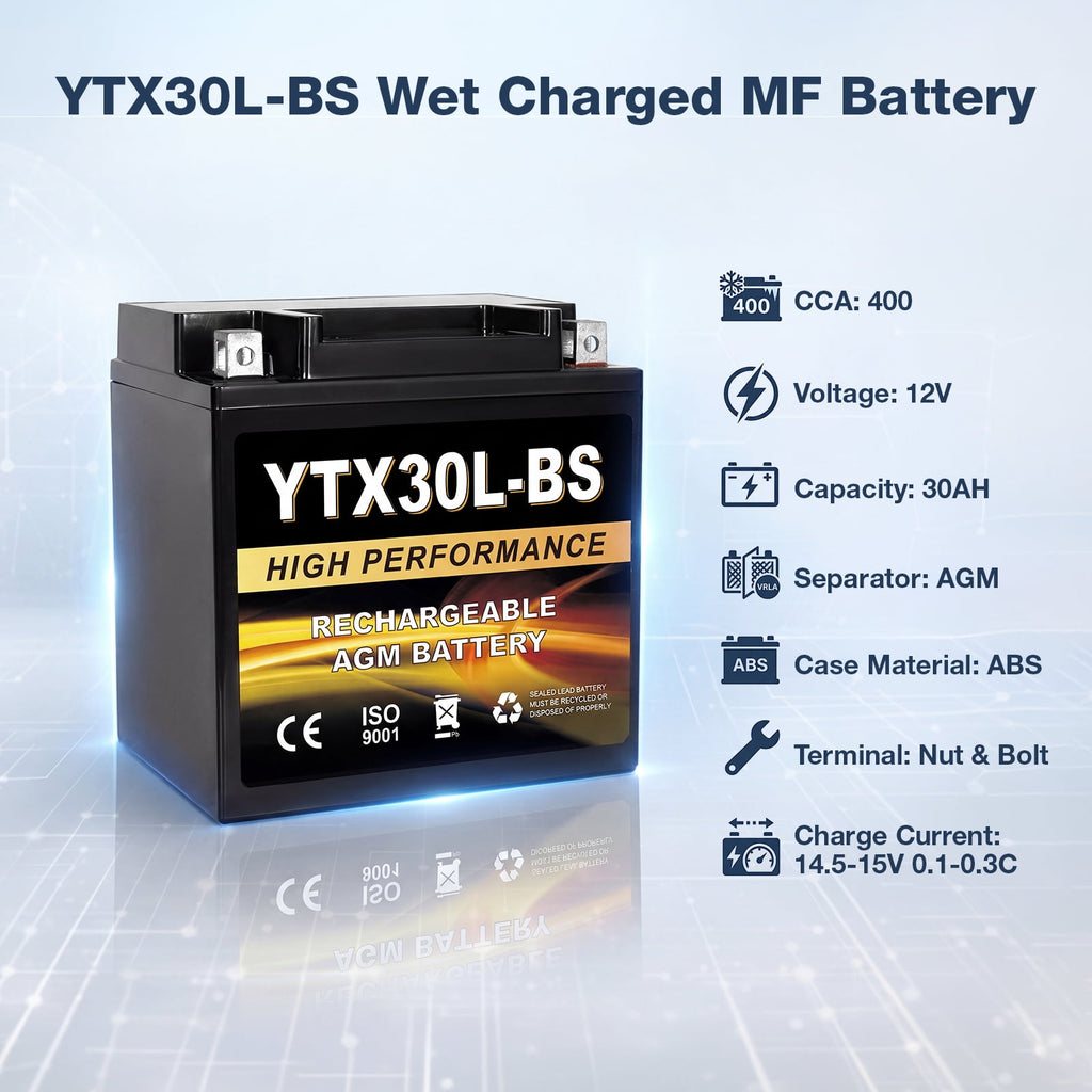 Anlibatt YTX14-BS Motorcycle Battery 12V 12Ah 200CCA Rechargeable Sealed Batteries Powersport Replacement for ATV, Scooter, Jet ski, Dirt Bike